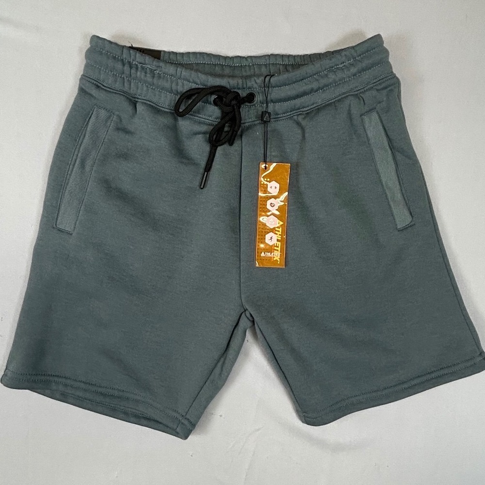 Athletex Mens Performance Fleece Shorts Steel Blue Size Small NWT Originally $89